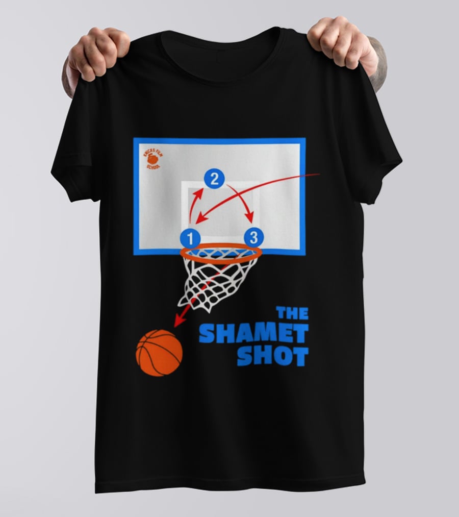 Knicks Fan School The Shamet Shot Diagram New York Knicks T-Shirt