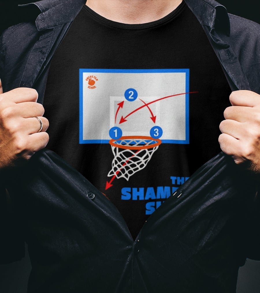 Knicks Fan School The Shamet Shot Diagram New York Knicks T-Shirt