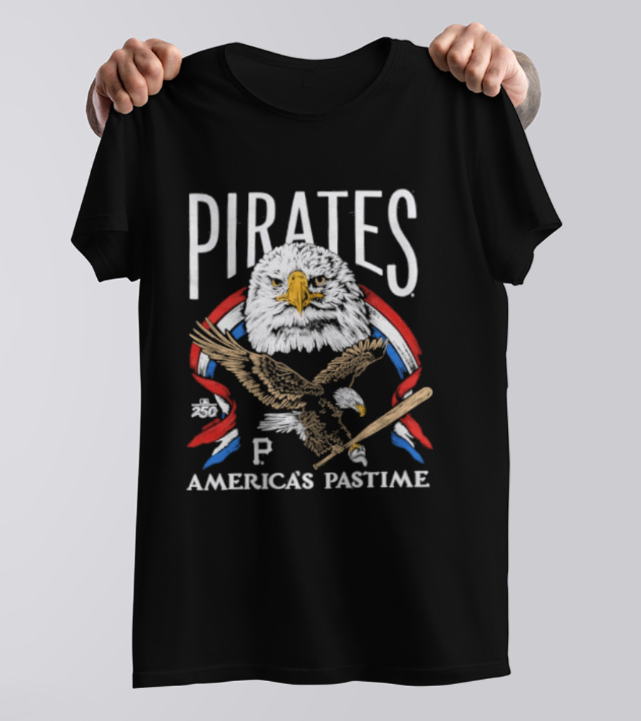 Pittsburgh Pirates America's Pastime Bald Eagle Celebration 250th Anniversary T-Shirt