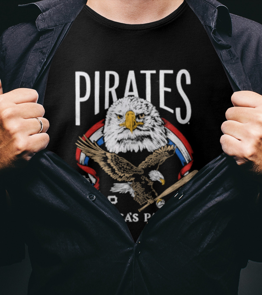 Pittsburgh Pirates America's Pastime Bald Eagle Celebration 250th Anniversary T-Shirt