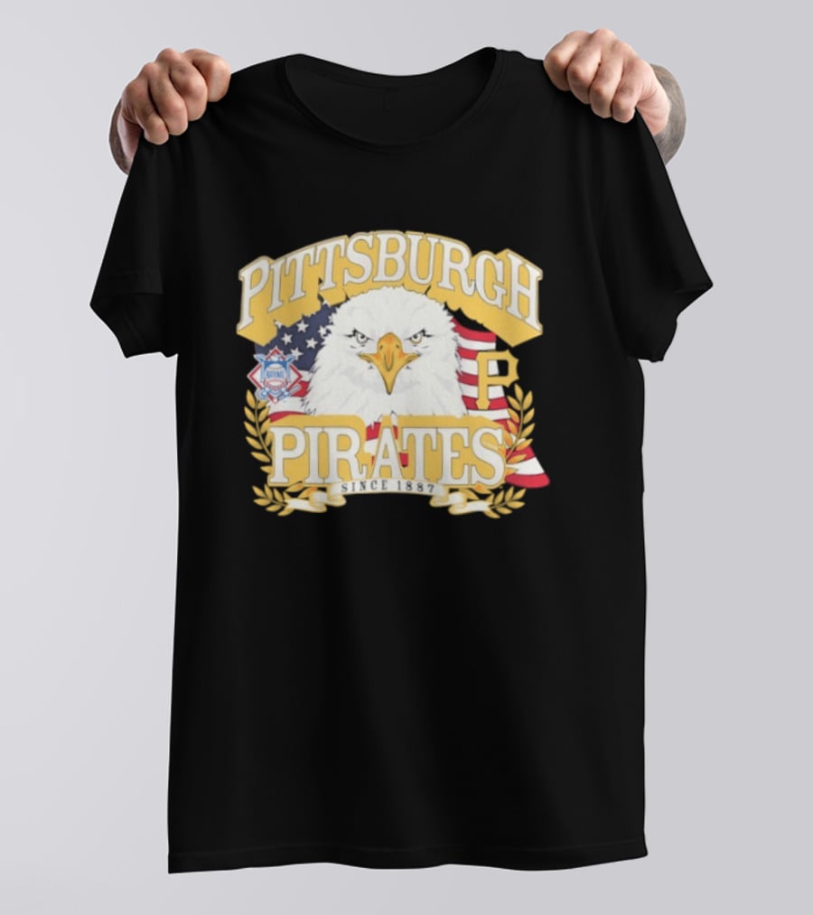 Pittsburgh Pirates National League Eagle America's 250th Anniversary Celebration T-Shirt