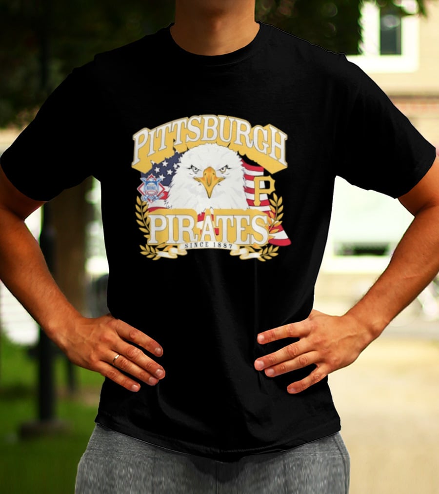 Pittsburgh Pirates National League Eagle America's 250th Anniversary Celebration T-Shirt
