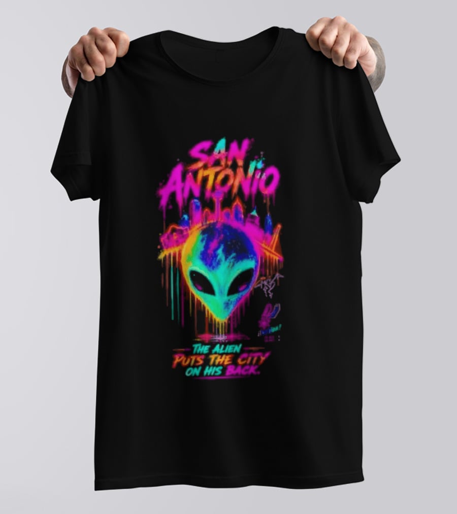 San Antonio Victor Wembanyama Alien Puts The City On His Back T-Shirt