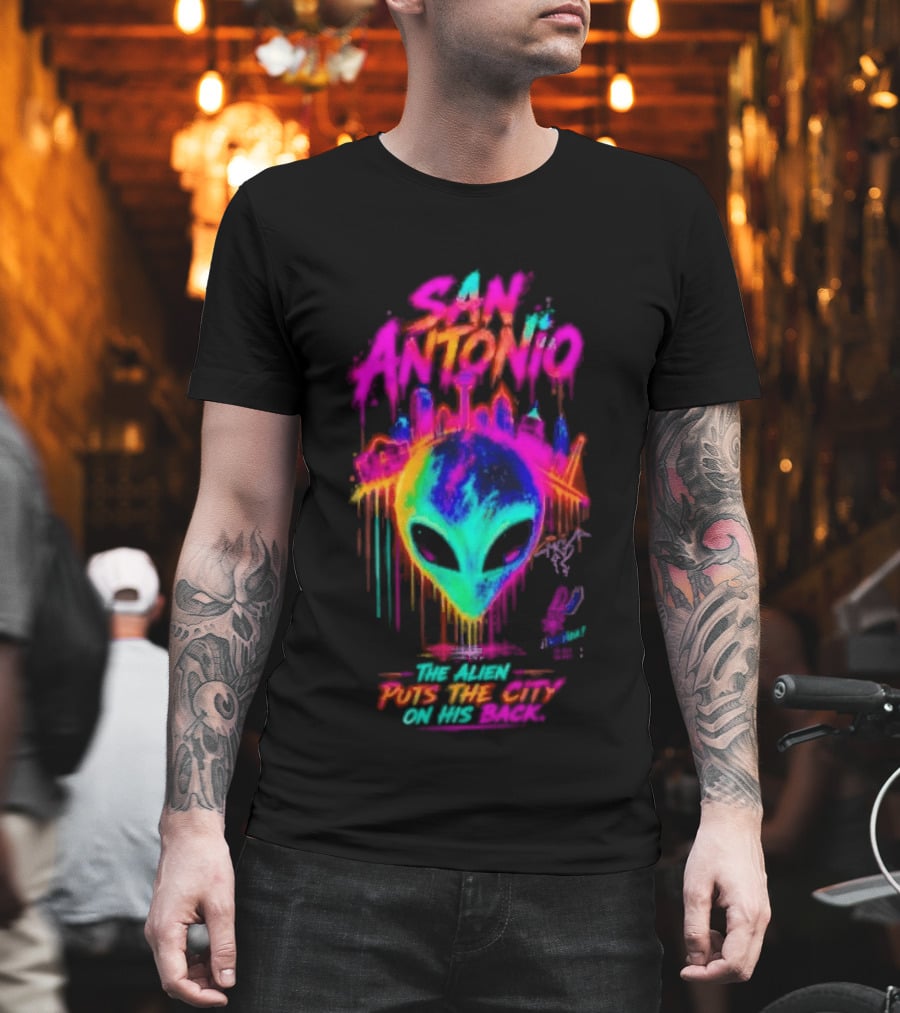 San Antonio Victor Wembanyama Alien Puts The City On His Back T-Shirt