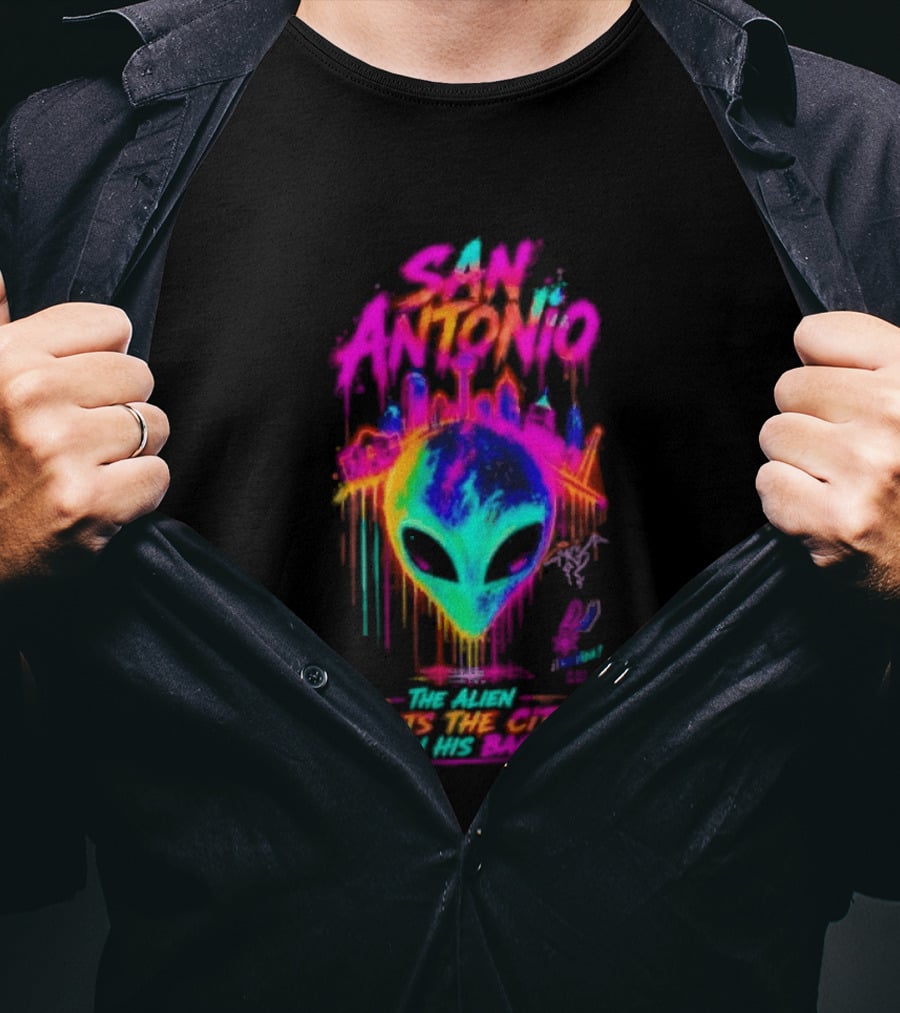 San Antonio Victor Wembanyama Alien Puts The City On His Back T-Shirt