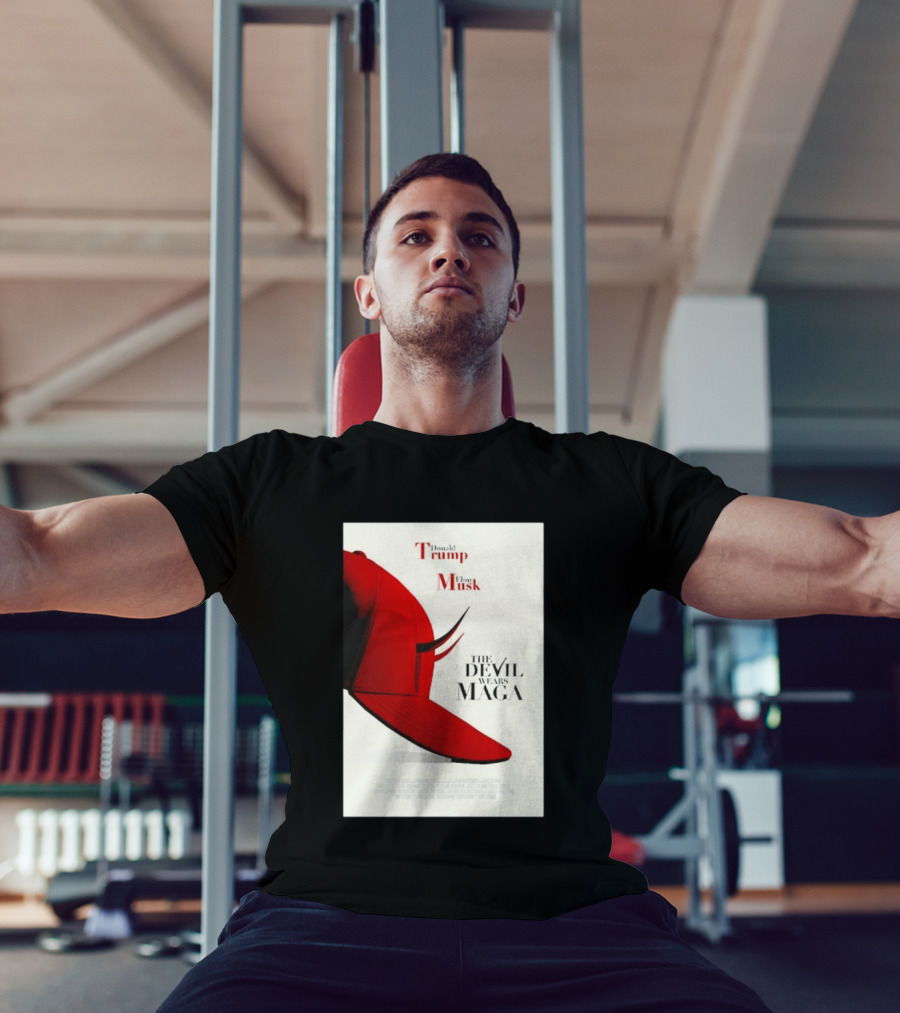 Donald Trump Elon Musk The Devil Wears MAGA Hat With Horns T-Shirt