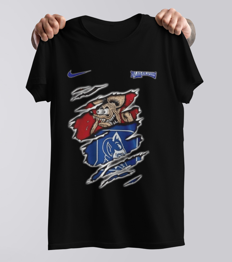 Nike Duke Blue Devils NCAA Rat Fink Built To Not Bow Blue Devils T-Shirt