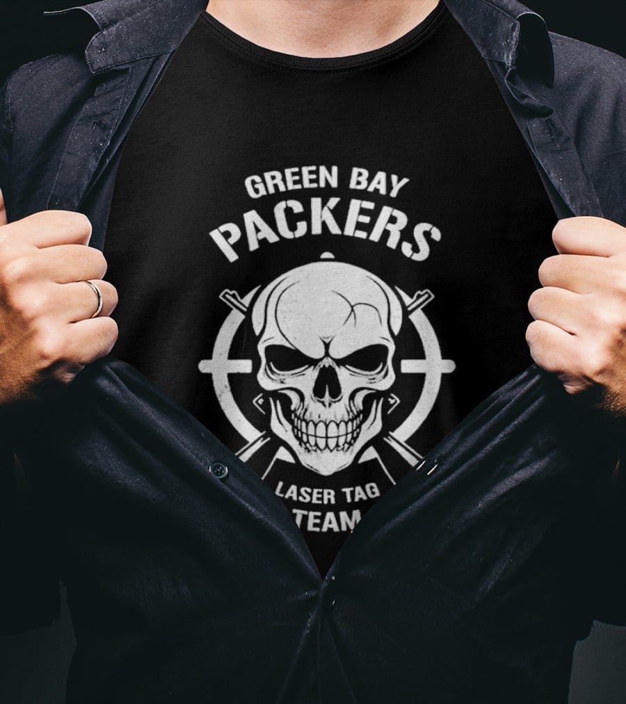 Green Bay Packers Laser Tag Team Skull 2026 T-Shirt