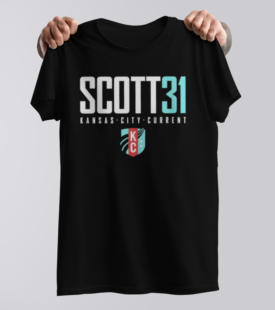 Scott 31 Kansas City Current NWSL KC Shield T-Shirt