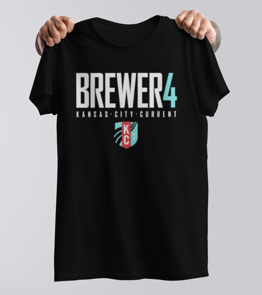 Brewer 4 Kansas City Current KC NWSL T-Shirt