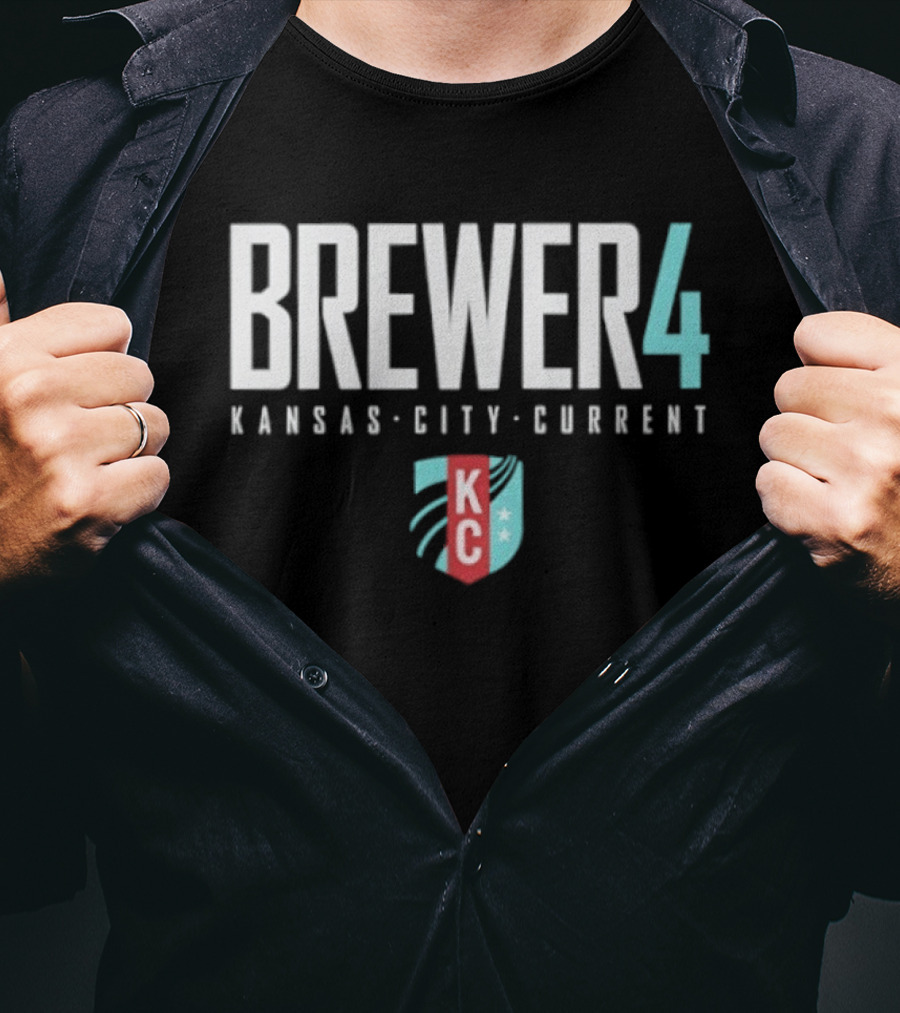 Brewer 4 Kansas City Current KC NWSL T-Shirt