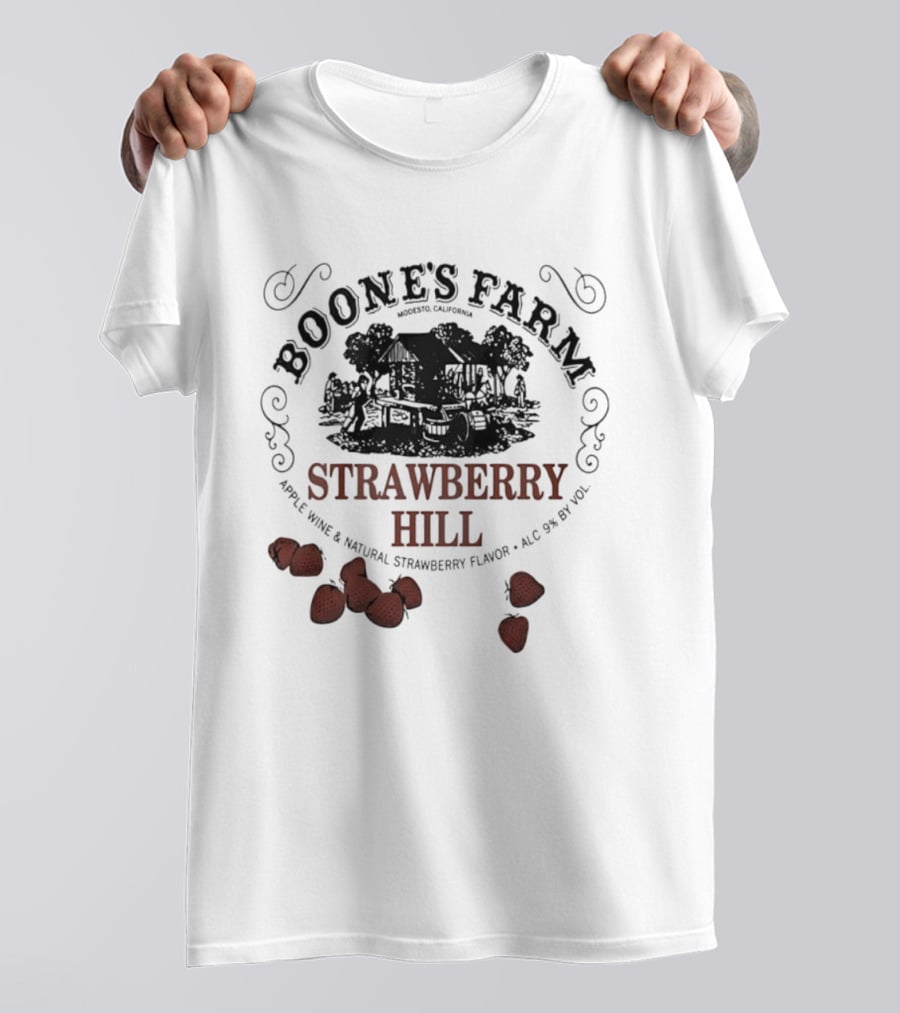 Boone's Farm Strawberry Hill Apple Wine Natural Strawberry Flavor Alc 9% By Vol T-Shirt