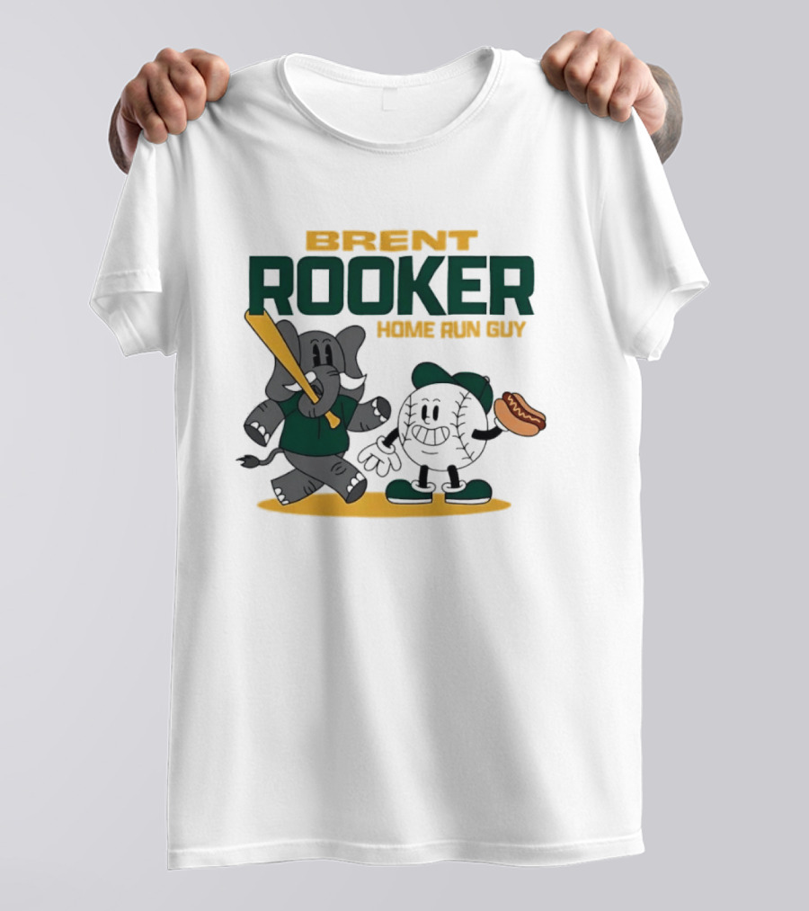 Brent Rooker Oakland Athletics Home Run Guy Elephant Baseball Hotdog T-Shirt