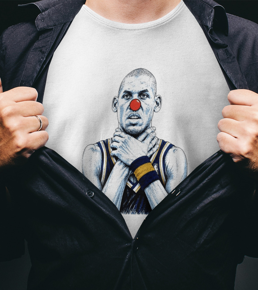 Reggie Miller Clown Nose NBA Parody Thunder Spurs T-Shirt