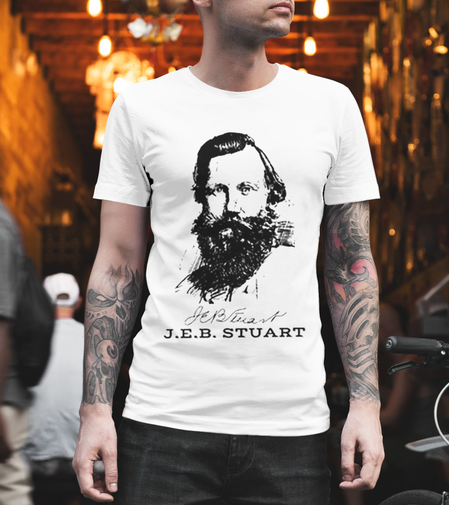 General J.E.B. Stuart Portrait Signature T-Shirt