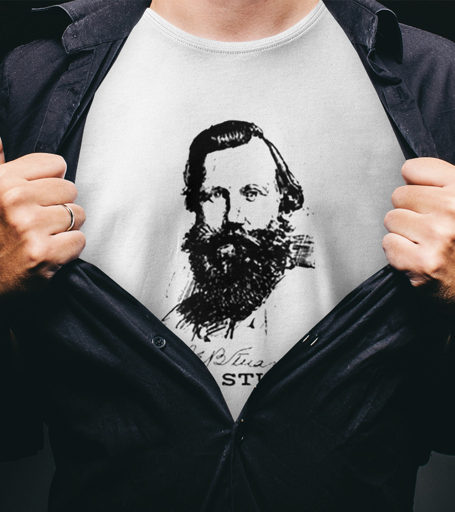 General J.E.B. Stuart Portrait Signature T-Shirt