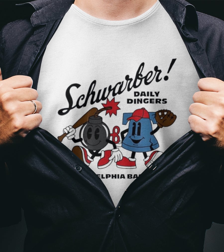Schwarber Daily Dingers Philadelphia Baseball T-Shirt