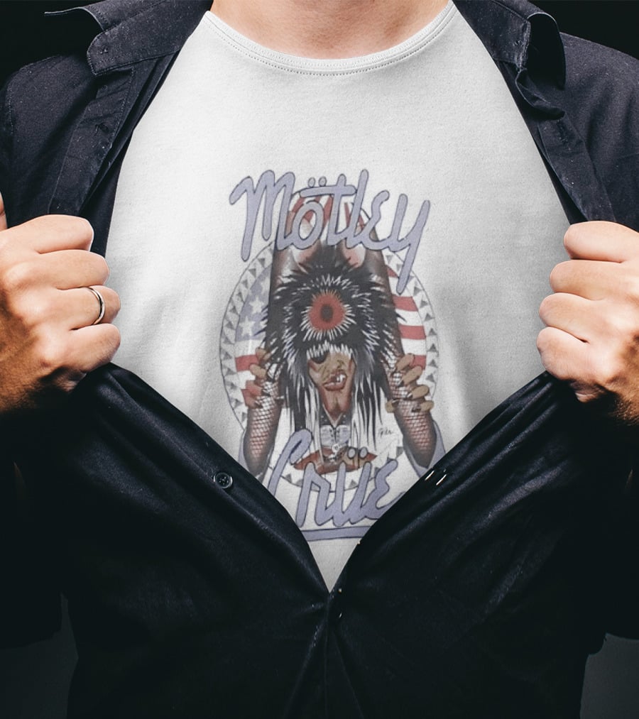 Mötley Crüe Tyler America 1989 Copyright Inc Vintage Style Rock Band Tour T-Shirt