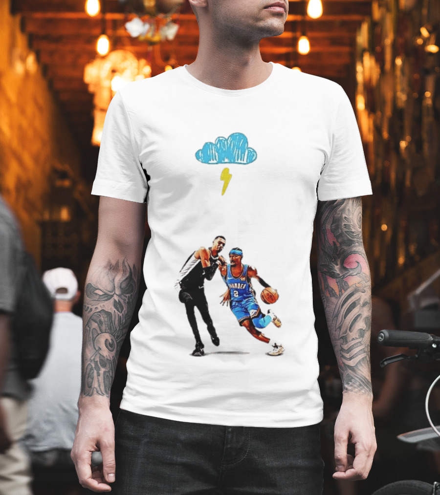 Shai Gilgeous Alexander Oklahoma City Thunder Keldon Johnson San Antonio Spurs Basketball Matchup T-Shirt