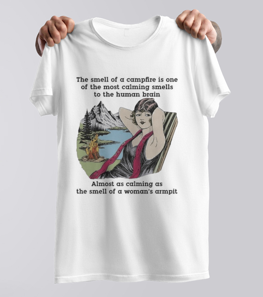 Campfire Calming Scent Vintage Relaxation Nature Bliss T-Shirt