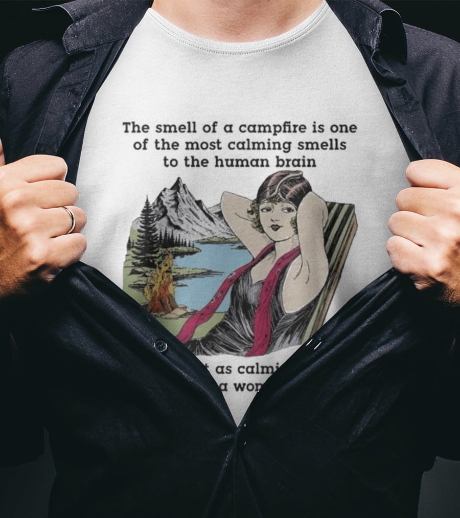 Campfire Calming Scent Vintage Relaxation Nature Bliss T-Shirt