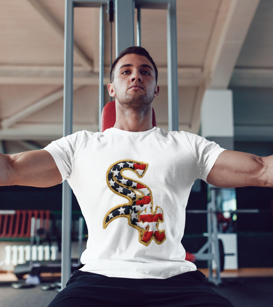 America 250th Anniversary White Sox Hat Patriotic Stars And Stripes T-Shirt