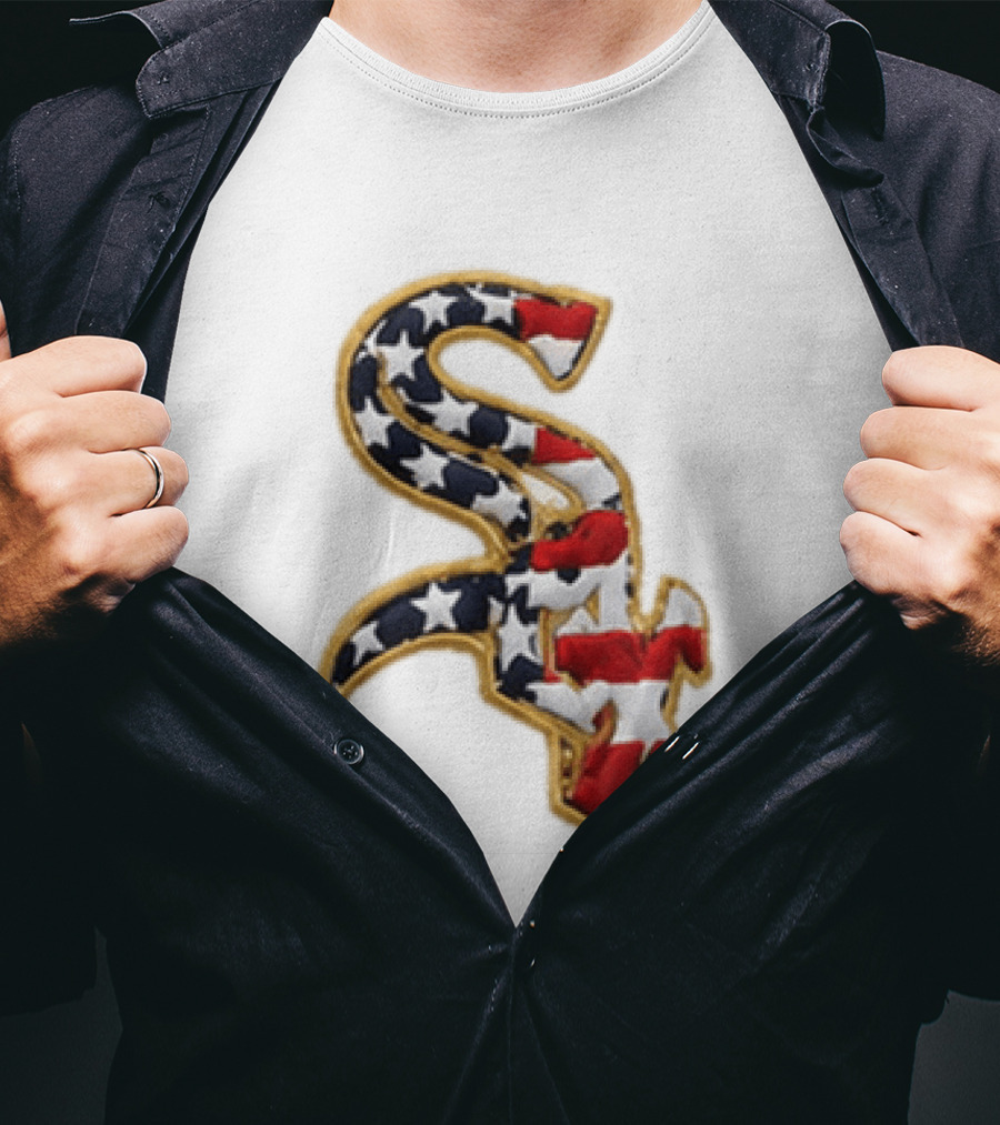 America 250th Anniversary White Sox Hat Patriotic Stars And Stripes T-Shirt
