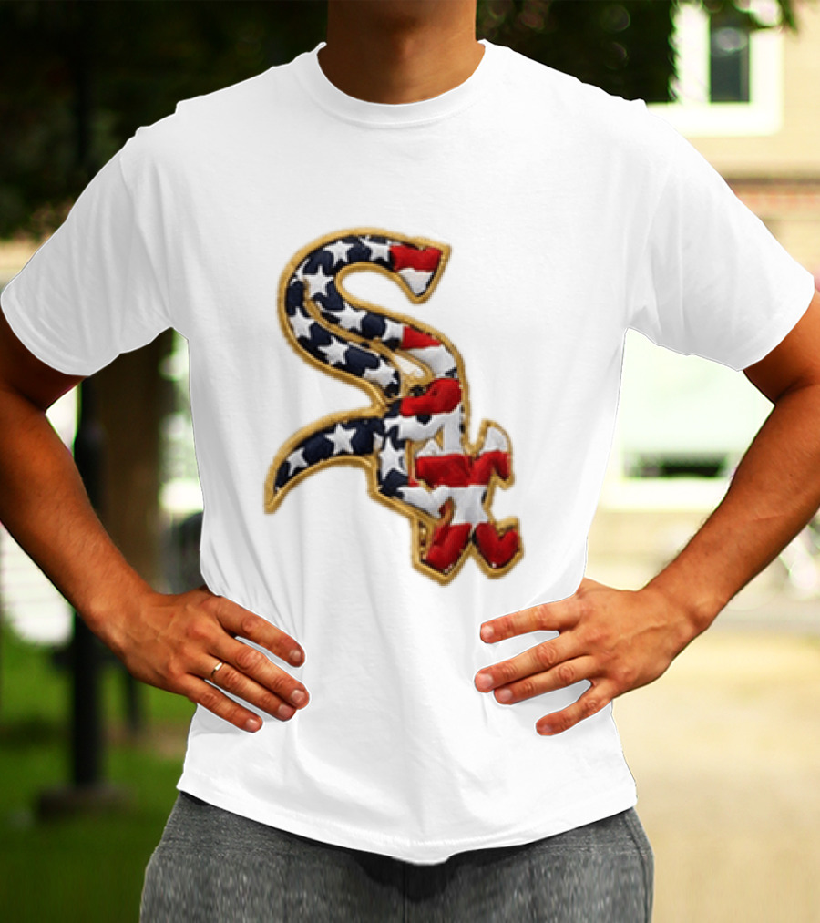 America 250th Anniversary White Sox Hat Patriotic Stars And Stripes T-Shirt