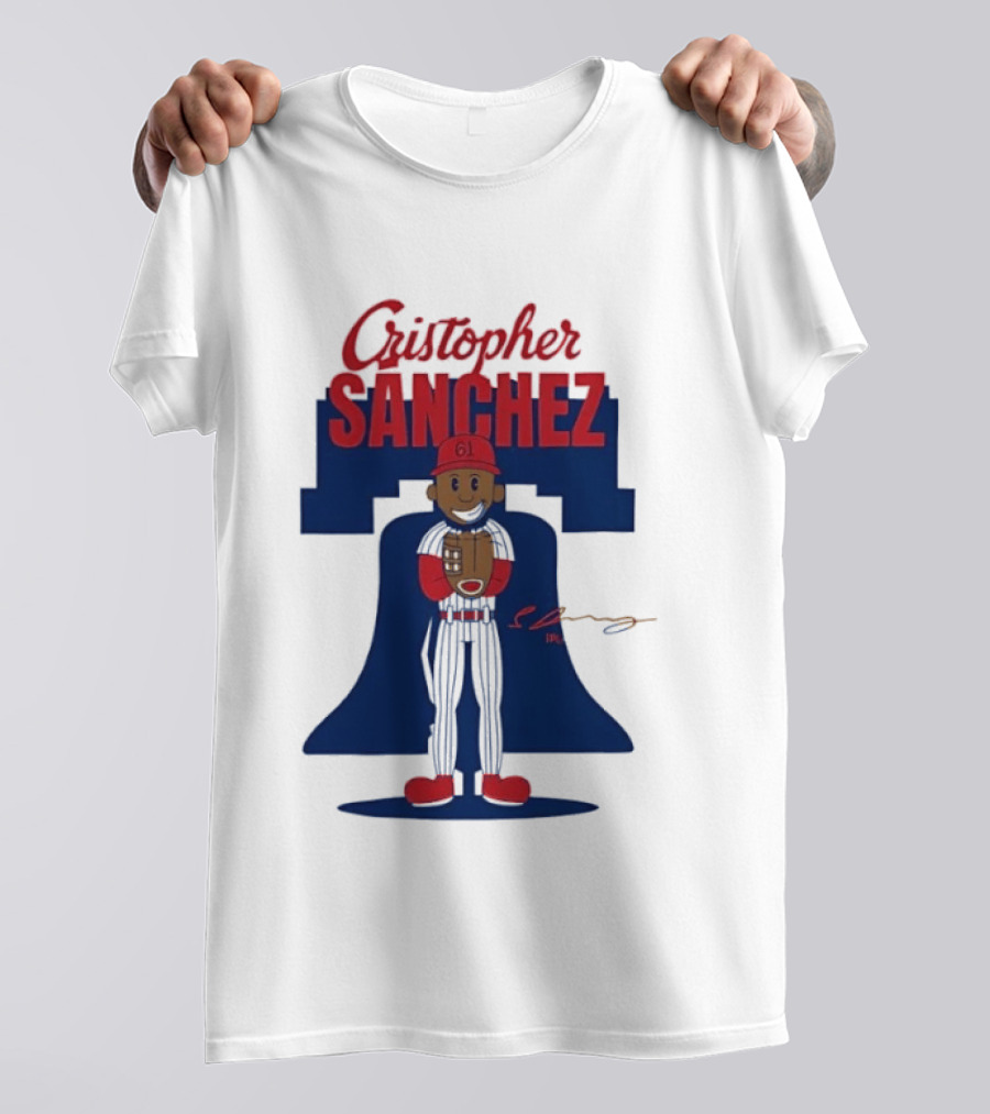 Cristopher Sanchez Philadelphia Phillies MLB Player Number 61 T-Shirt