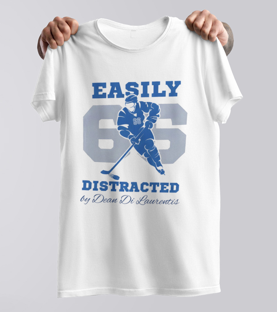 Easily Distracted 66 By Dean Di Laurentis Hockey Romance T-Shirt
