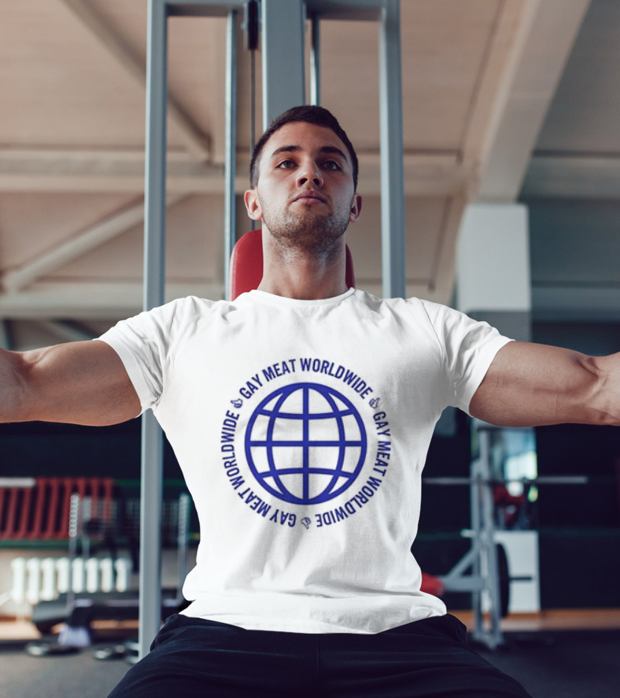 Gay Meat Worldwide Connect With Little Meatheads Online Global Network T-Shirt