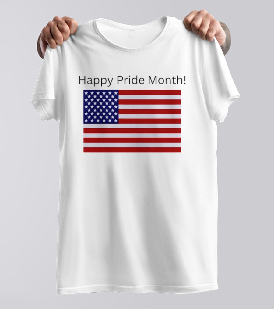 Happy Pride Month USA Flag Celebration T-Shirt