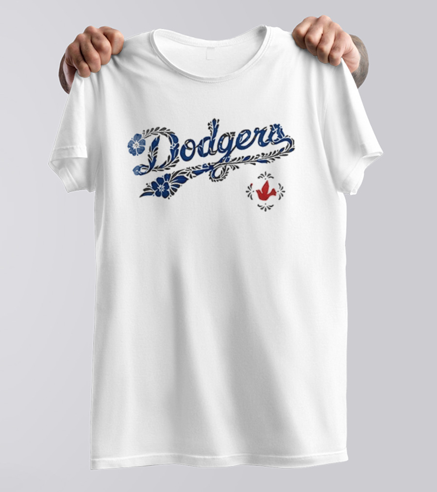 Los Angeles Dodgers Floral Mexican Heritage T-Shirt