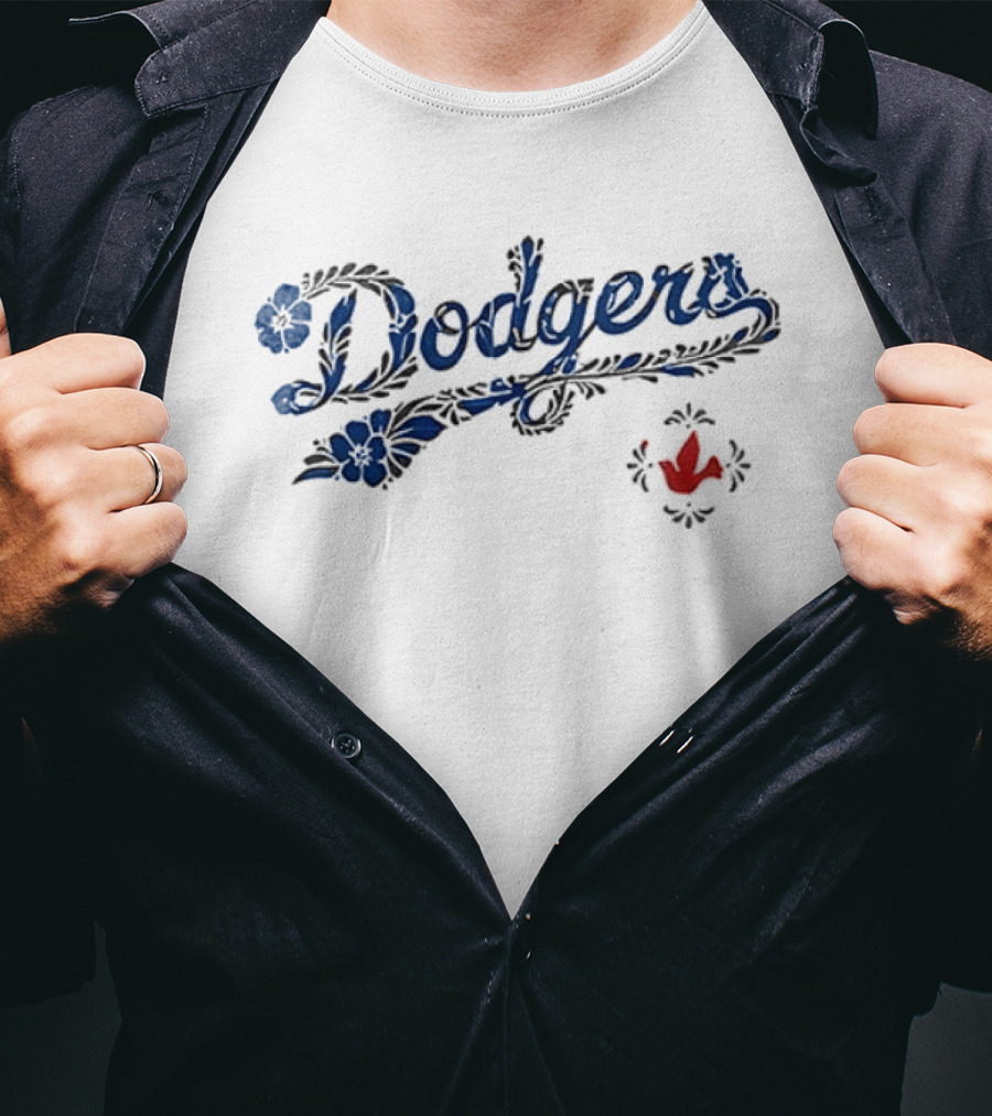 Los Angeles Dodgers Floral Mexican Heritage T-Shirt