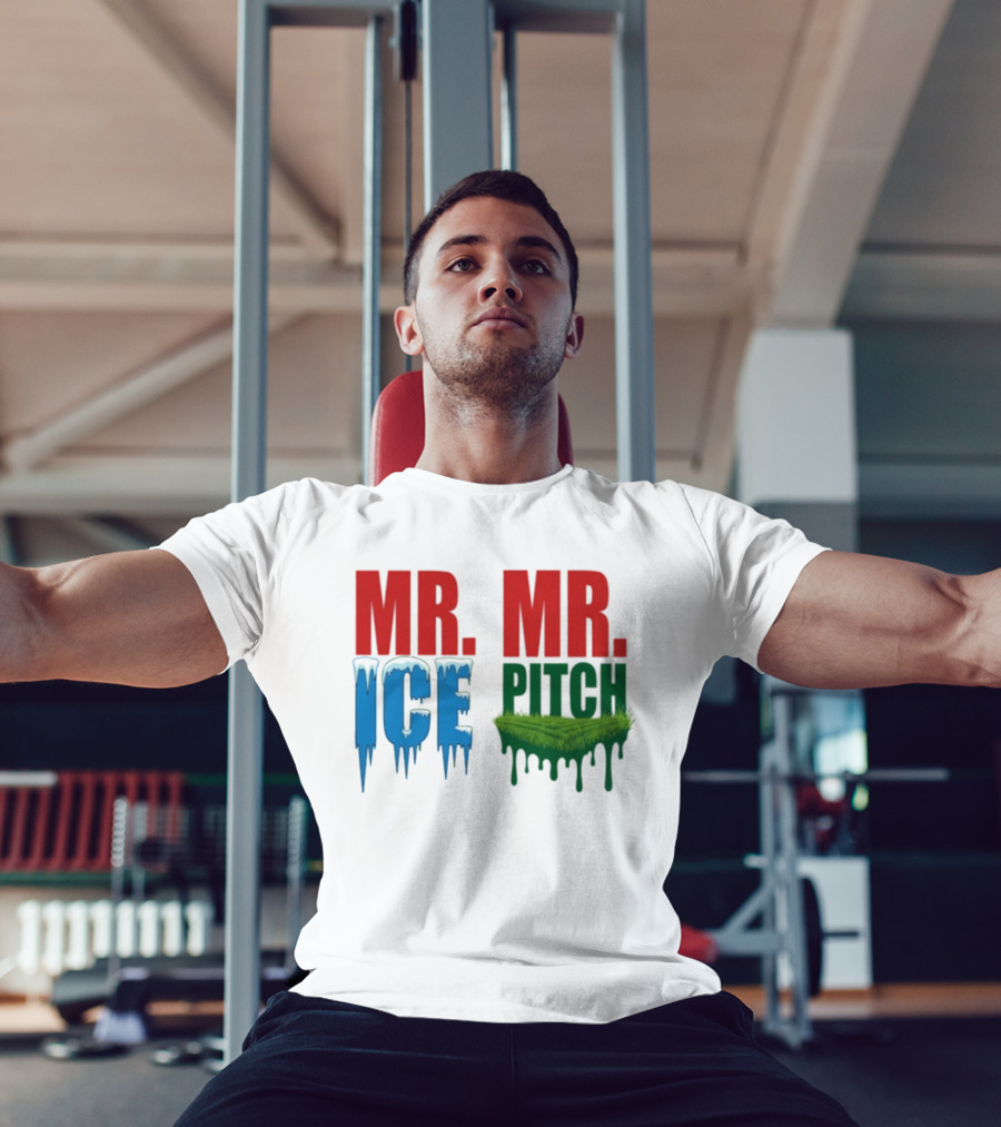 MR ICE MR PITCH Frosty Letters Green Grass Drips T-Shirt