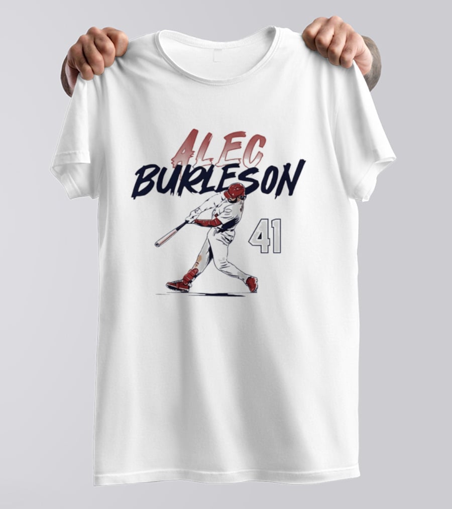 Alec Burleson 41 St. Louis Baseball Slugger Swing Player Name And Number T-Shirt