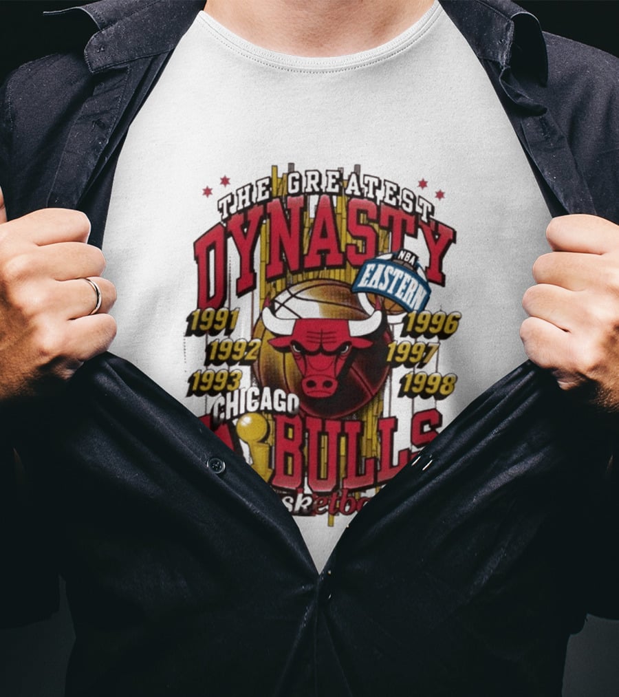 The Greatest Dynasty Chicago Bulls Basketball 1991 1998 NBA Eastern Champs T-Shirt
