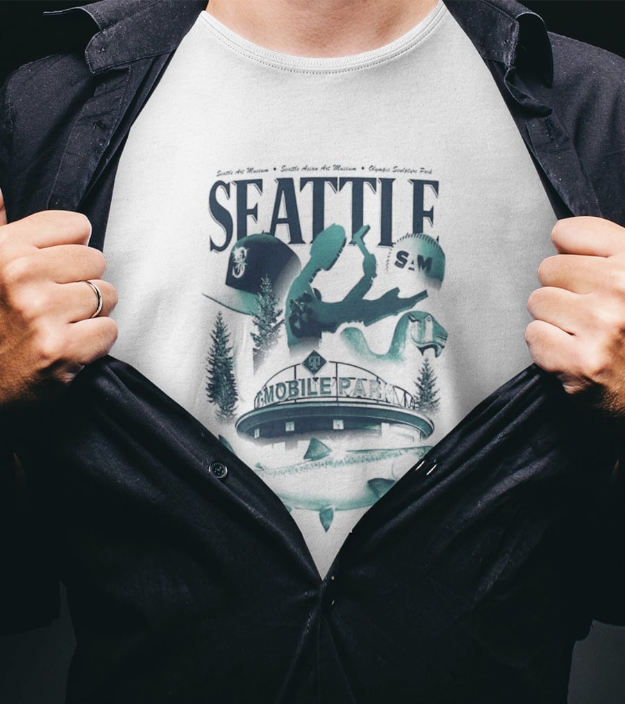 Seattle Mariners Mobile Park Sea Life Museum Night T-Shirt
