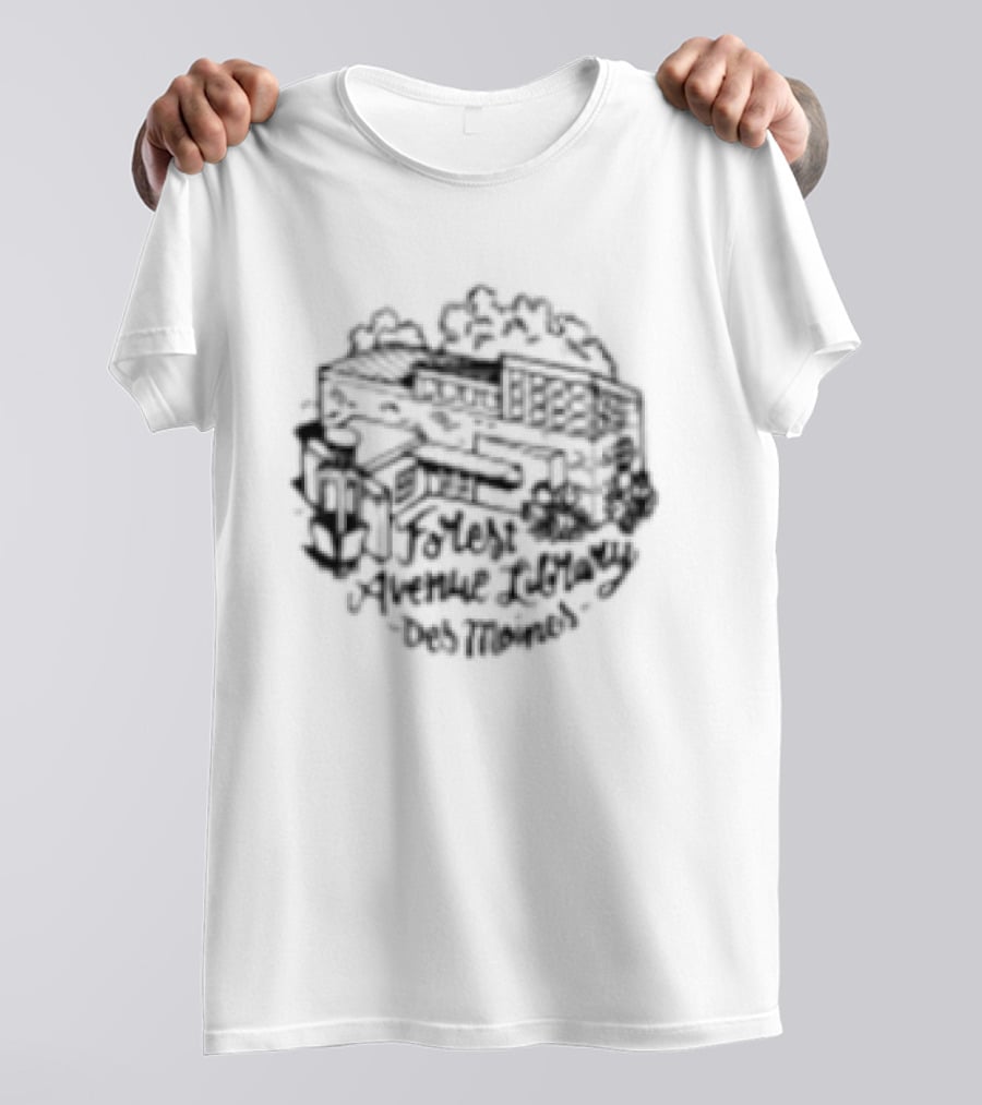 Des Moines Public Library Scenic Forest Scene T-Shirt