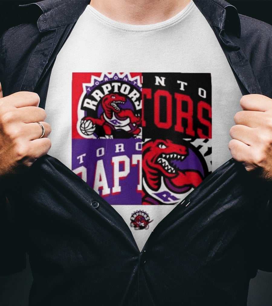 Toronto Raptors NBA Block Team Logo Graphic Raptors Basketball T-Shirt