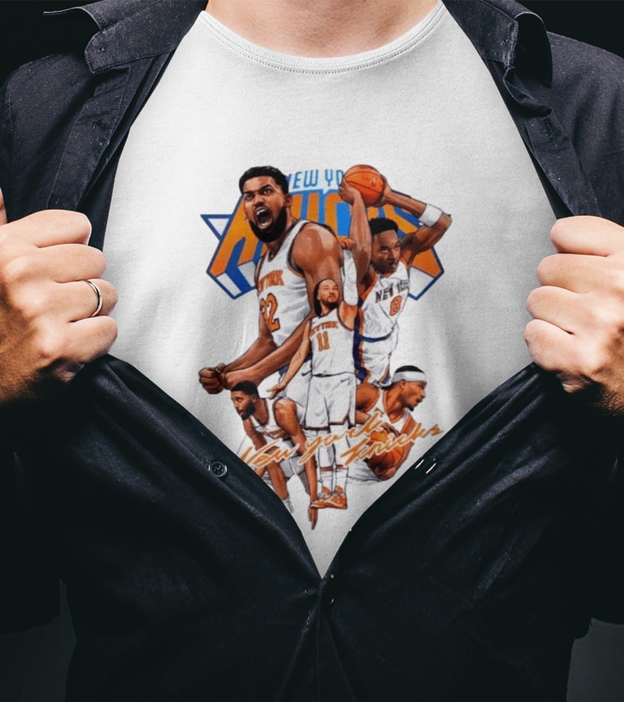 New York Knicks Jalen Brunson Julius Randle RJ Barrett Josh Hart Donte DiVincenzo NBA T-Shirt