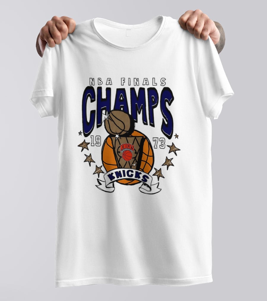 New York Knicks NBA Finals Champs 1973 Basketball Victory T-Shirt