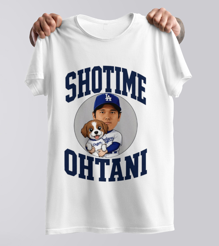 ShoTime Ohtani Los Angeles Dodgers Player With Dog T-Shirt