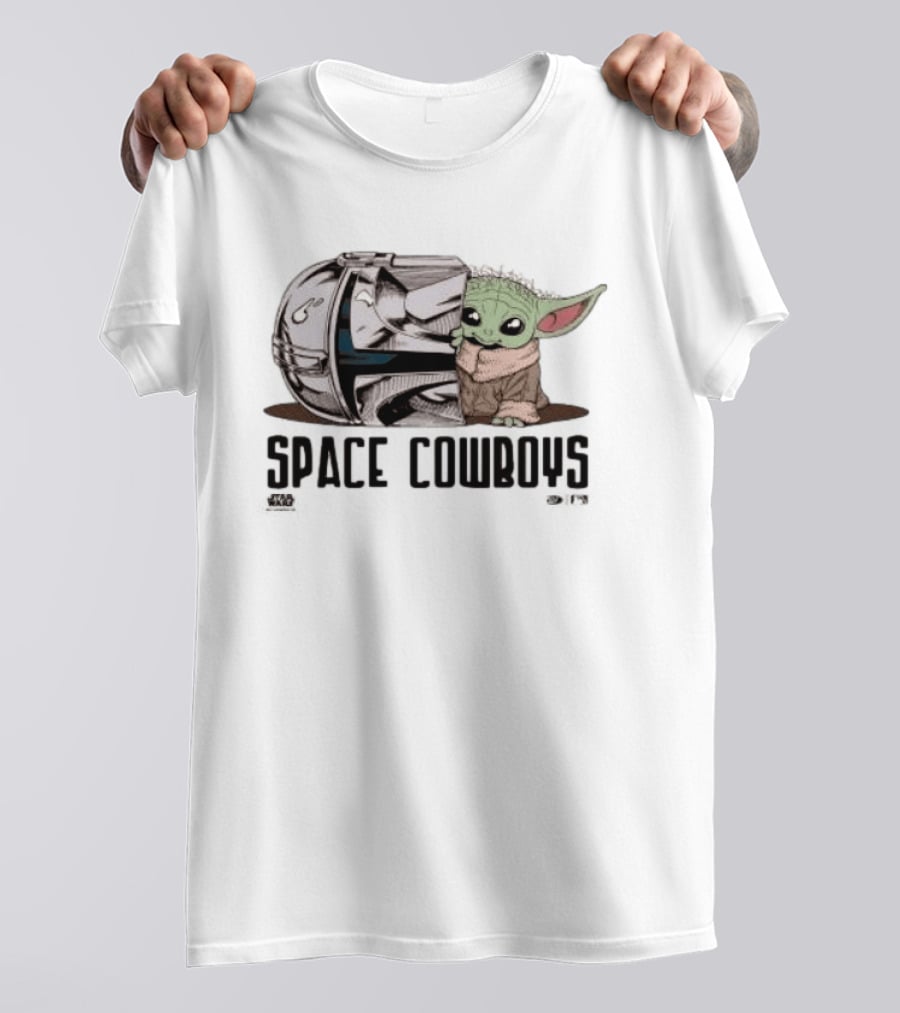Star Wars Grogu Space Cowboys Helmet And Child Duo T-Shirt