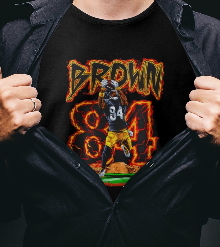 Brown 84 Steelers Wide Receiver Pittsburgh Antonio T-Shirt