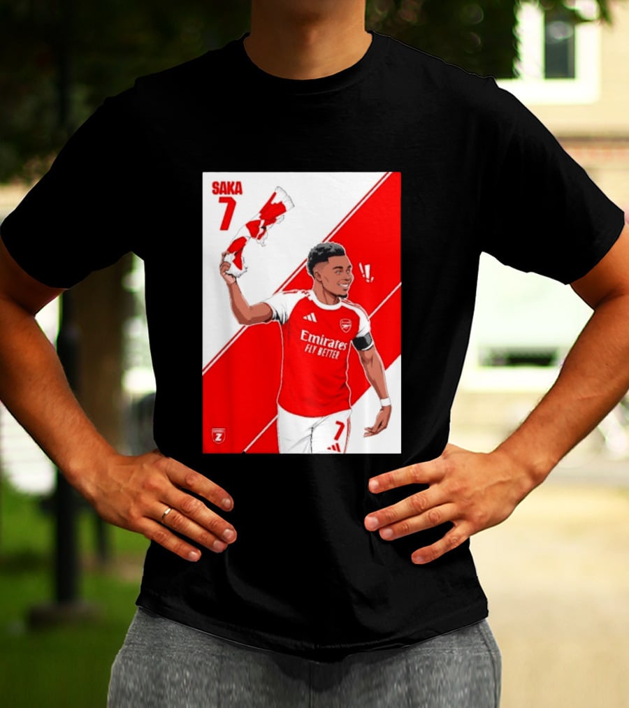 Arsenal F.C. Bukayo Saka 7 Starboy Emirates Fly Better T-Shirt