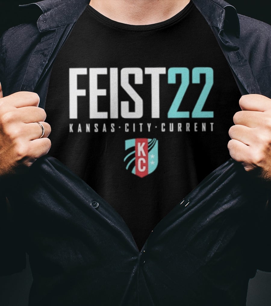 Feist 22 Kansas City Current KC Crest NWSL T-Shirt