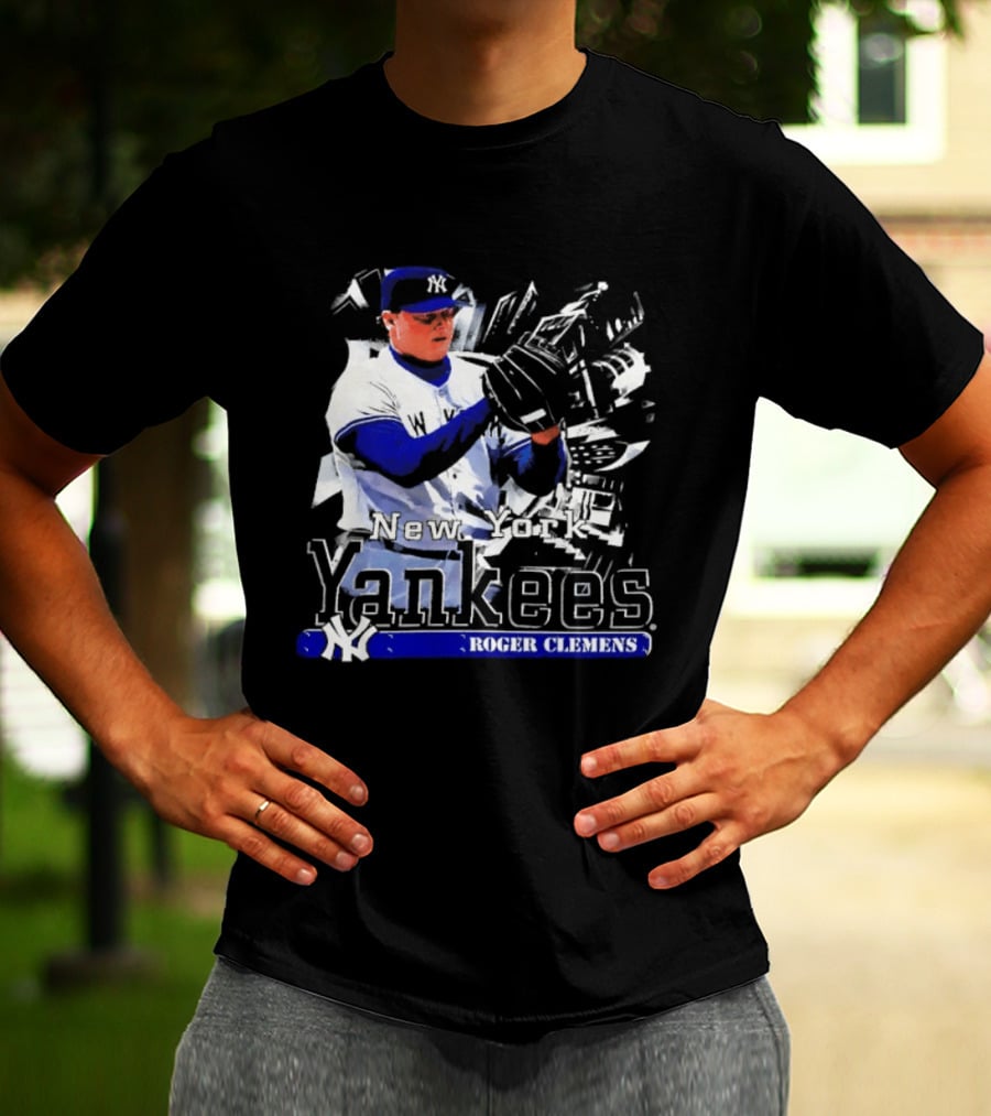 Yankees Roger Clemens Pitcher Artwork Classic Baseball T-Shirt