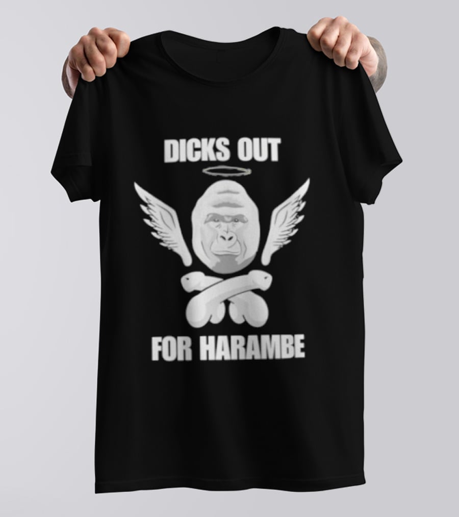 Dicks Out For Harambe Angel Wings Anniversary T-Shirt