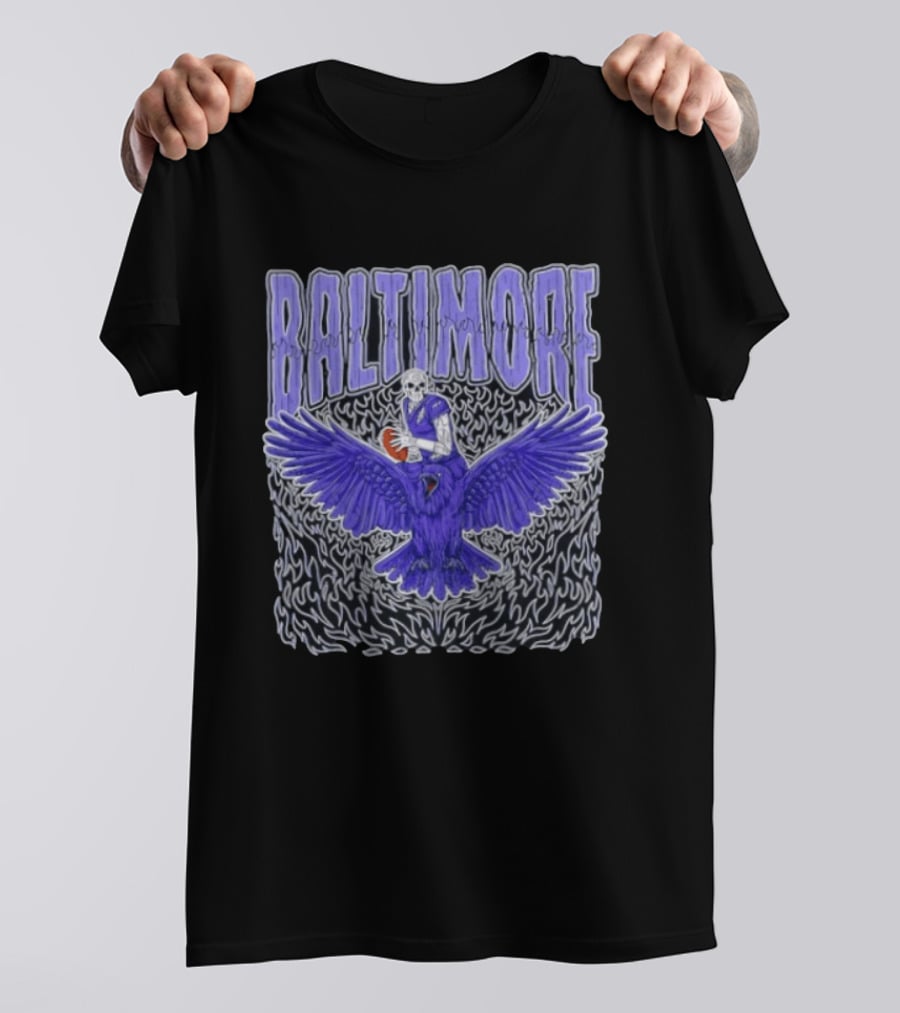 Skeleton Baltimore Ravens Rugby T-Shirt